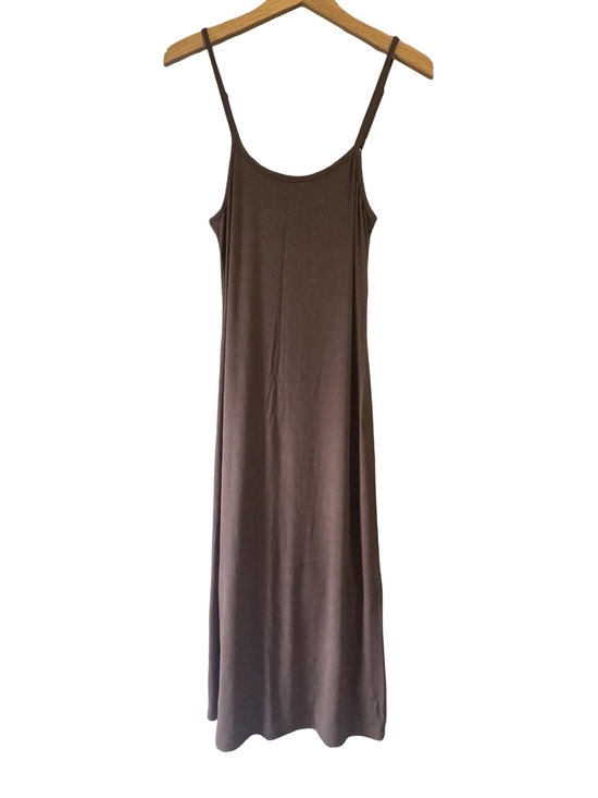 Stella Cruz Dresses & Skirts - Women's Brown Spaghetti Strap Maxi Dress - Sleek Slip Style